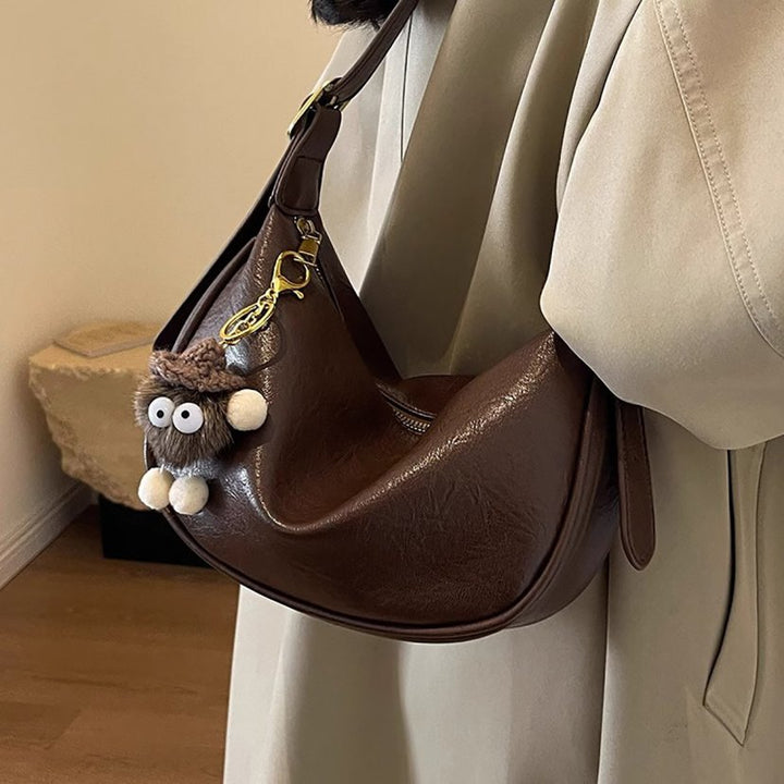 Elegant Leather Hobo Bag Kalsten