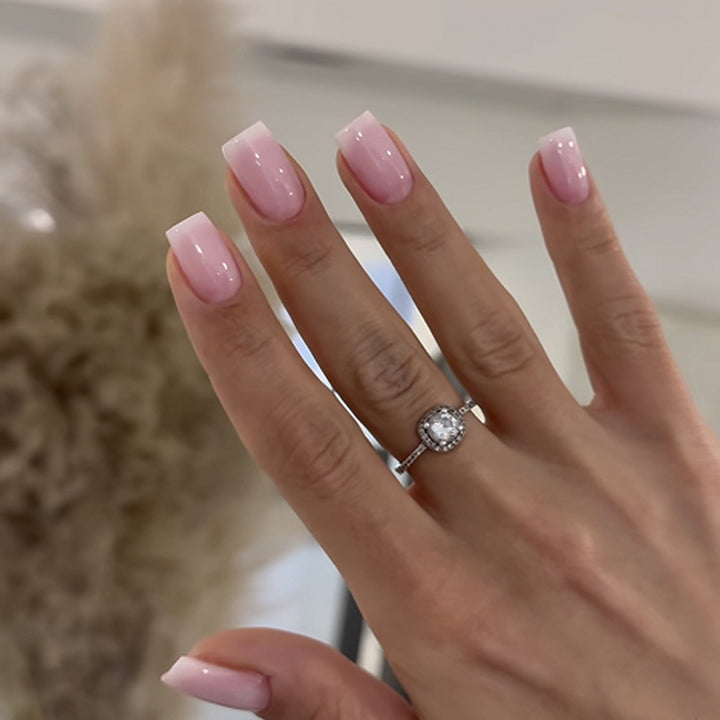 Artificial nail extensions with elegant ombre effect Kalsten