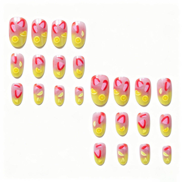 Tropical Fruit Nail Art