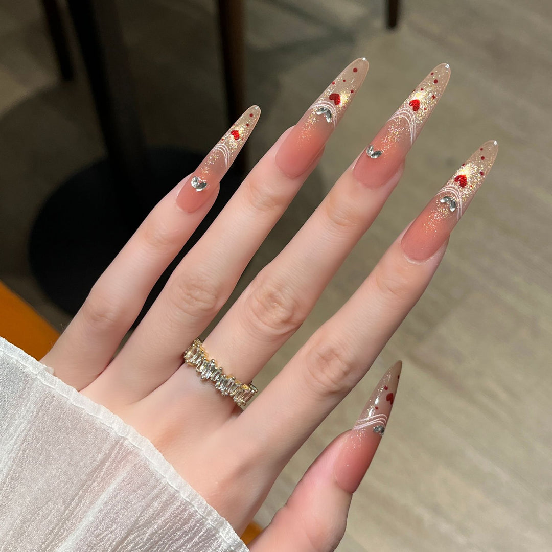 Artistic Holiday-Themed Press-On Nail Art Kalsten
