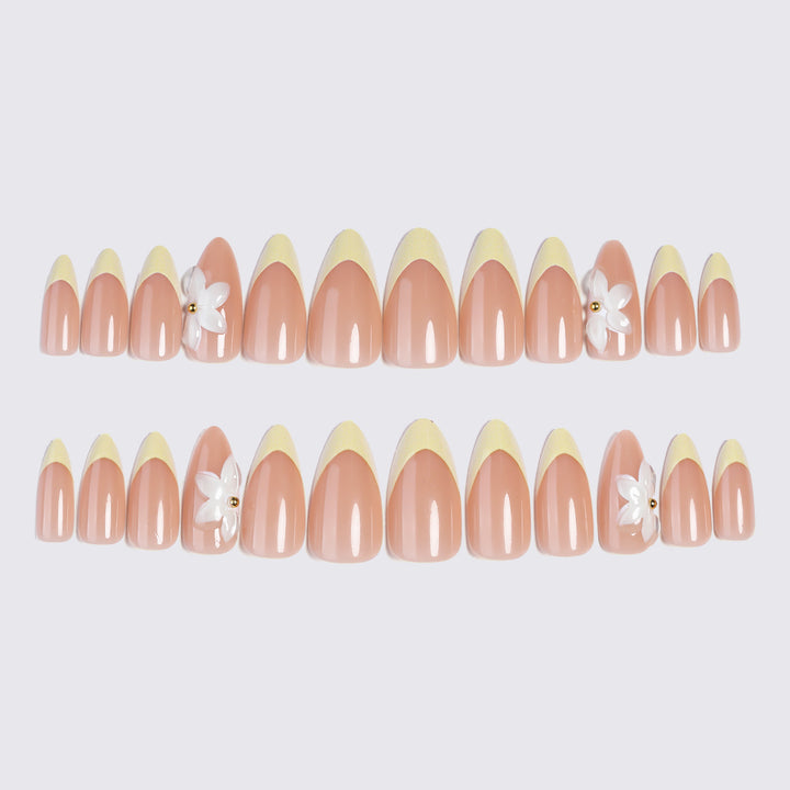 Premium Floral Embellished Press-On Nails Kalsten