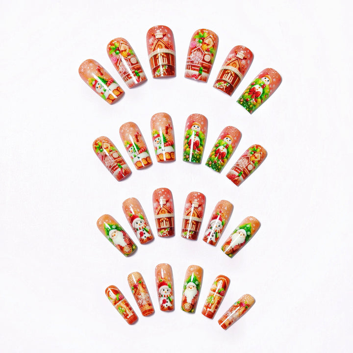 Festive 3D Holiday-Themed Nail Art Kalsten