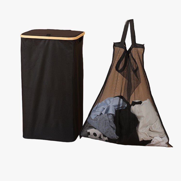 Elegant laundry container with practical lid and carrying system Kalsten