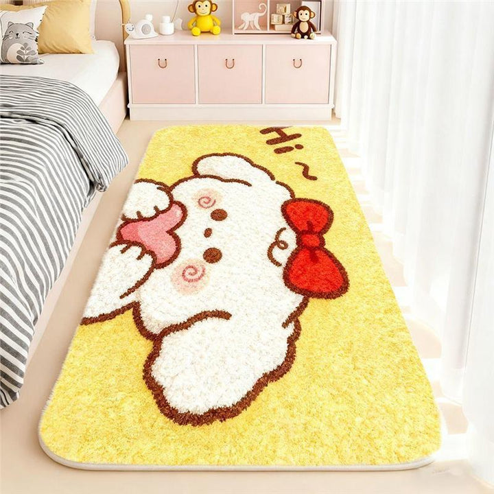 Cute Bunny-Themed Floor Mat