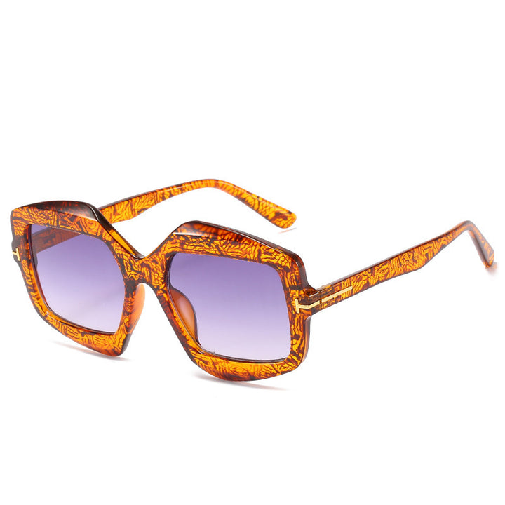 Bold Patterned Hexagonal Sunglasses Kalsten