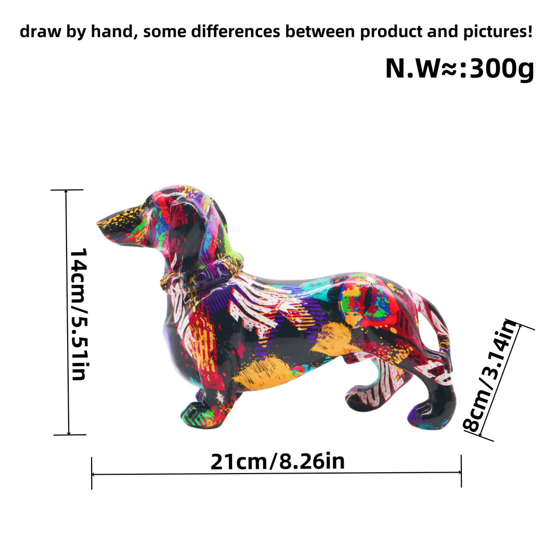 Creative decoration figure of a dachshund Kalsten