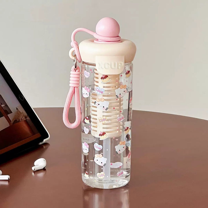 Women’s water bottle with cheerful design and fruit infusion insert Kalsten