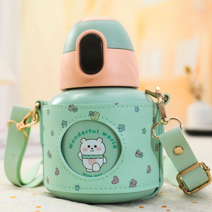Insulated water bottle with practical carrying strap Kalsten