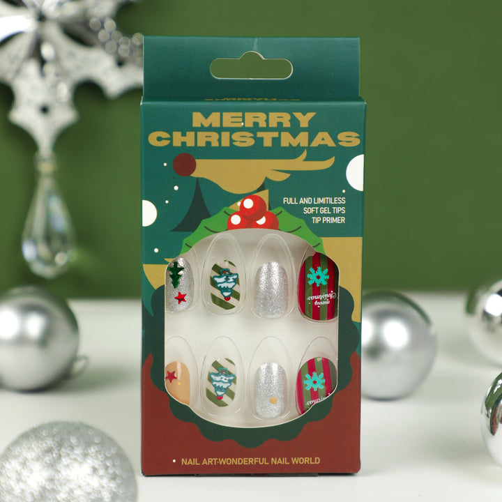 Creative nail art with festive Christmas design Kalsten