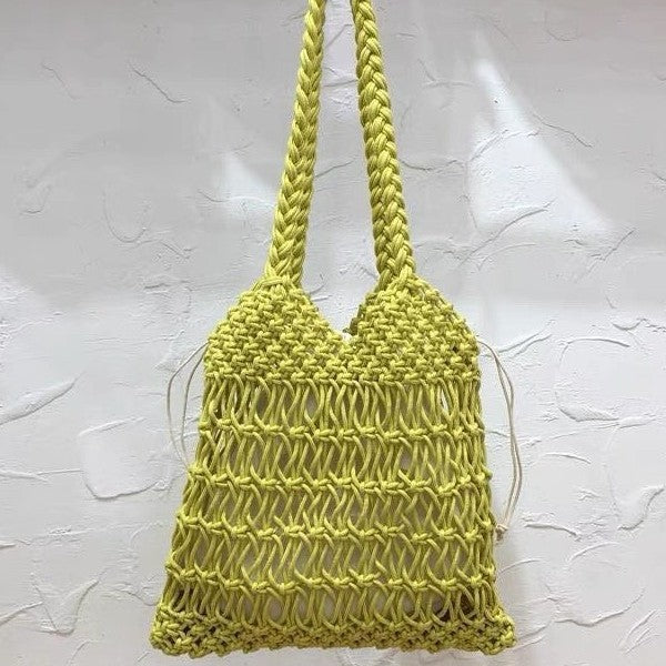 Hand-knotted shoulder bag with fine mesh design Kalsten