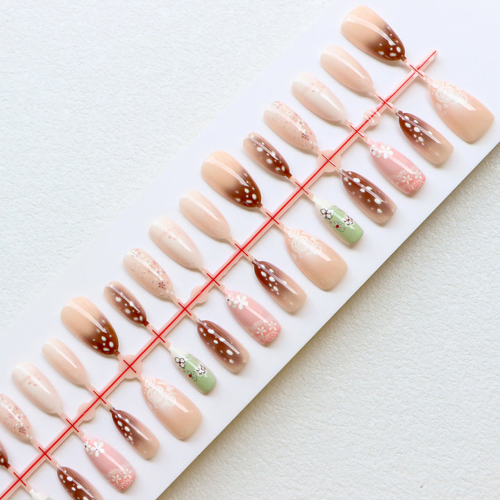 Artistic Floral Press-On Nail Collection Kalsten
