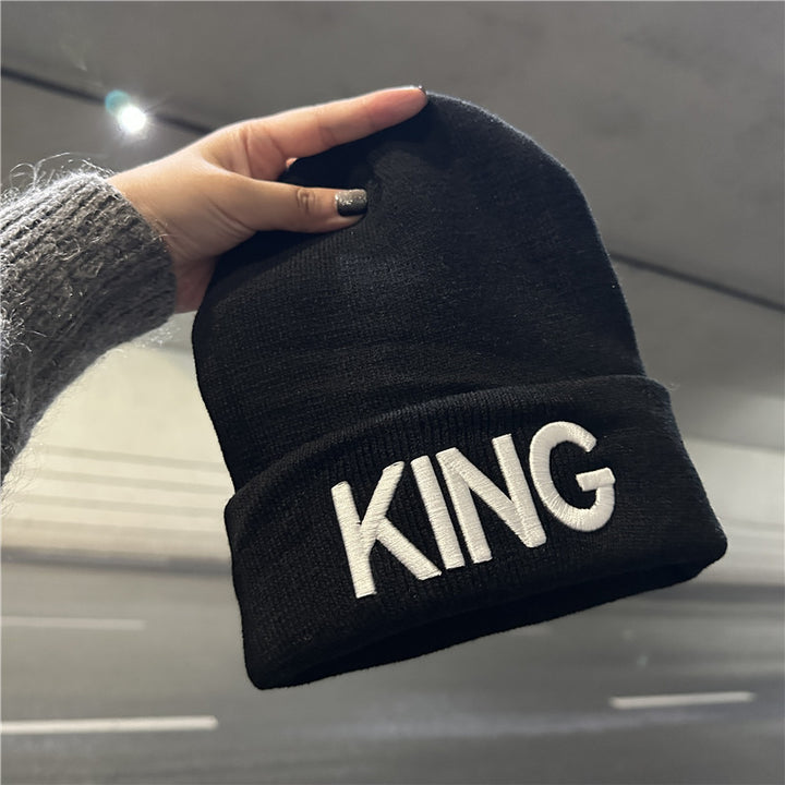 Stylish Knit Beanie with Statement Embroidery