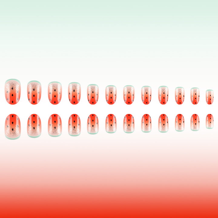 Fun Watermelon-Themed Nail Art Kalsten