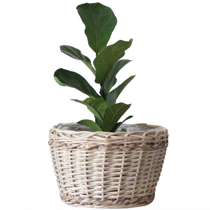 Rustic storage basket made of natural material Kalsten