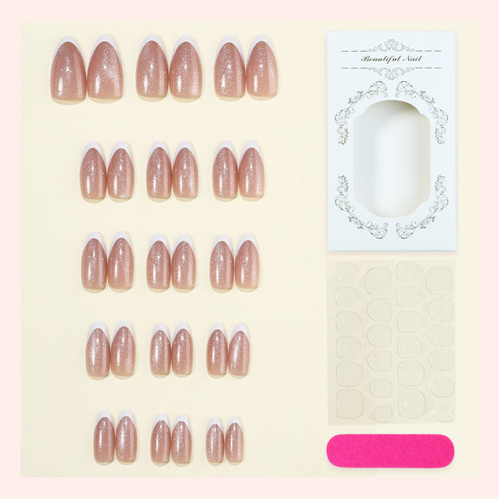 Artificial nail set with elegant glitter effect Kalsten