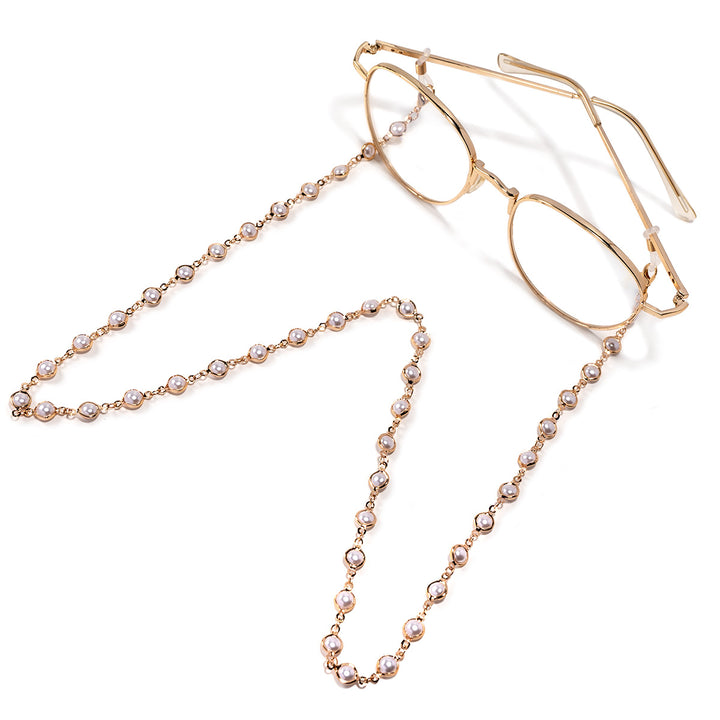 Elegant Pearl-Embellished Glasses Chain Kalsten