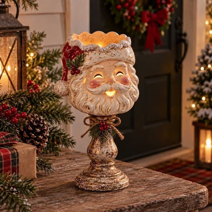 Decorative Santa Claus Candle Holder Kalsten