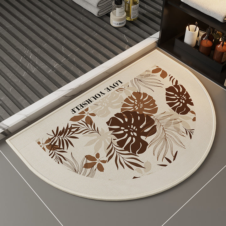 Half-Round Decorative Bath Mat