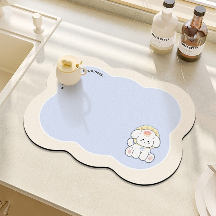 Cute Bear-Themed Absorbent Kitchen Mat