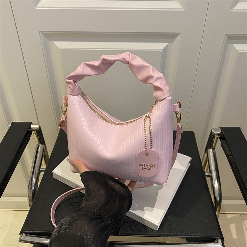 Ribbed Texture Shoulder Bag Kalsten
