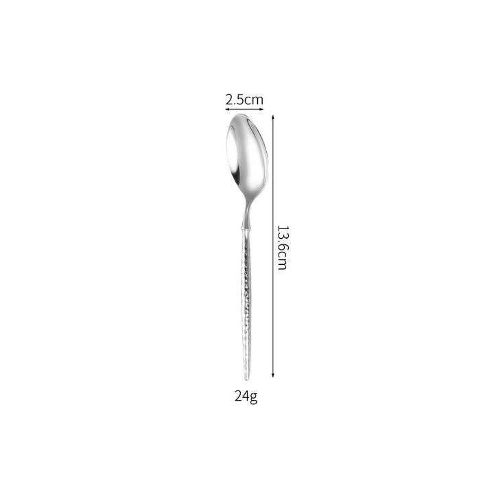 Elegant soup spoon with structured handle Kalsten