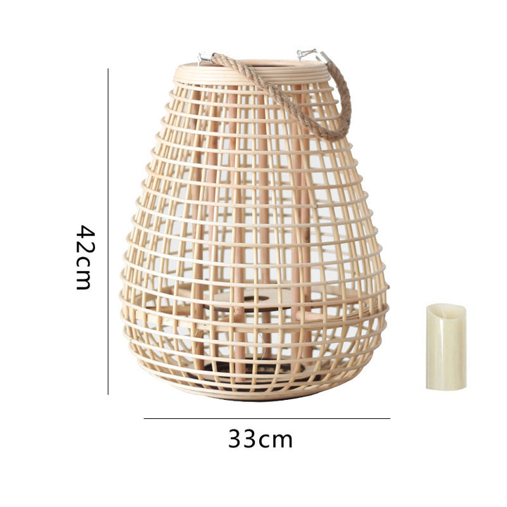 Decorative Rattan Lantern with Carry Handle Kalsten