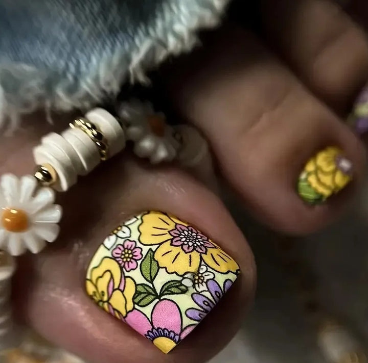 Floral Nail Design Enhancements Kalsten