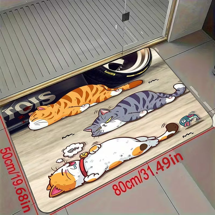 Cute Cat-Themed Doormat Kalsten