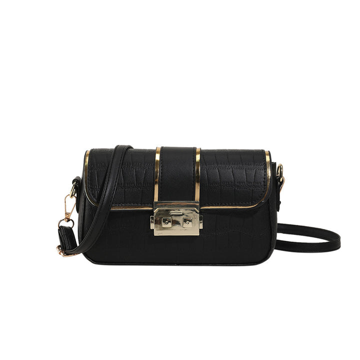 Elegant Crocodile-Textured Crossbody Handbag