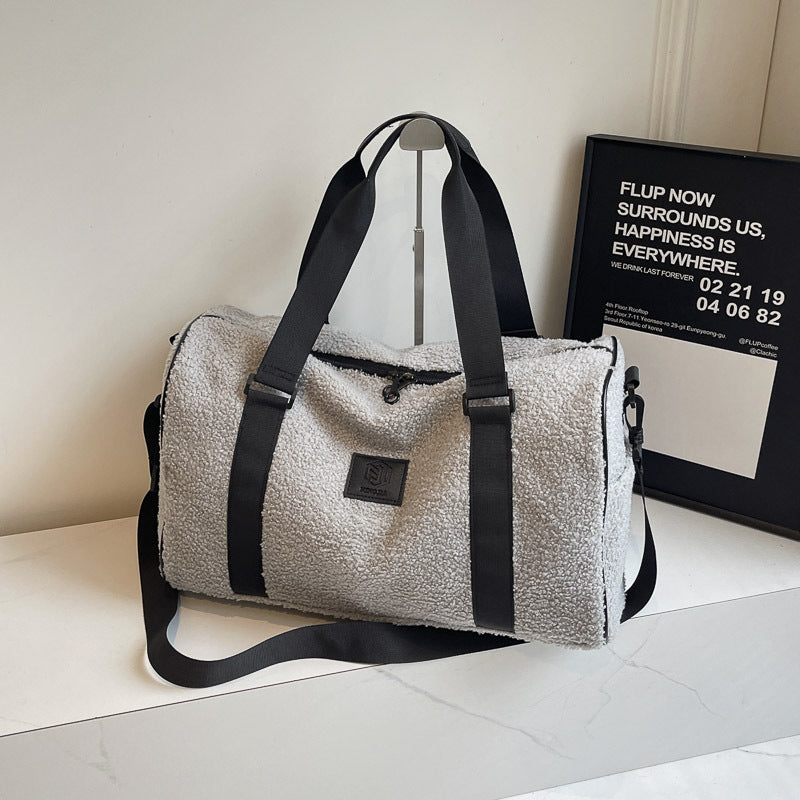 Cozy Fleece-Lined Travel Duffle Bag Kalsten