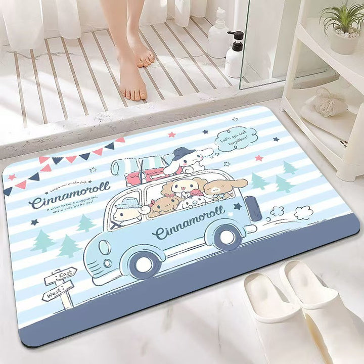 Playful Character-Themed Bath Mat