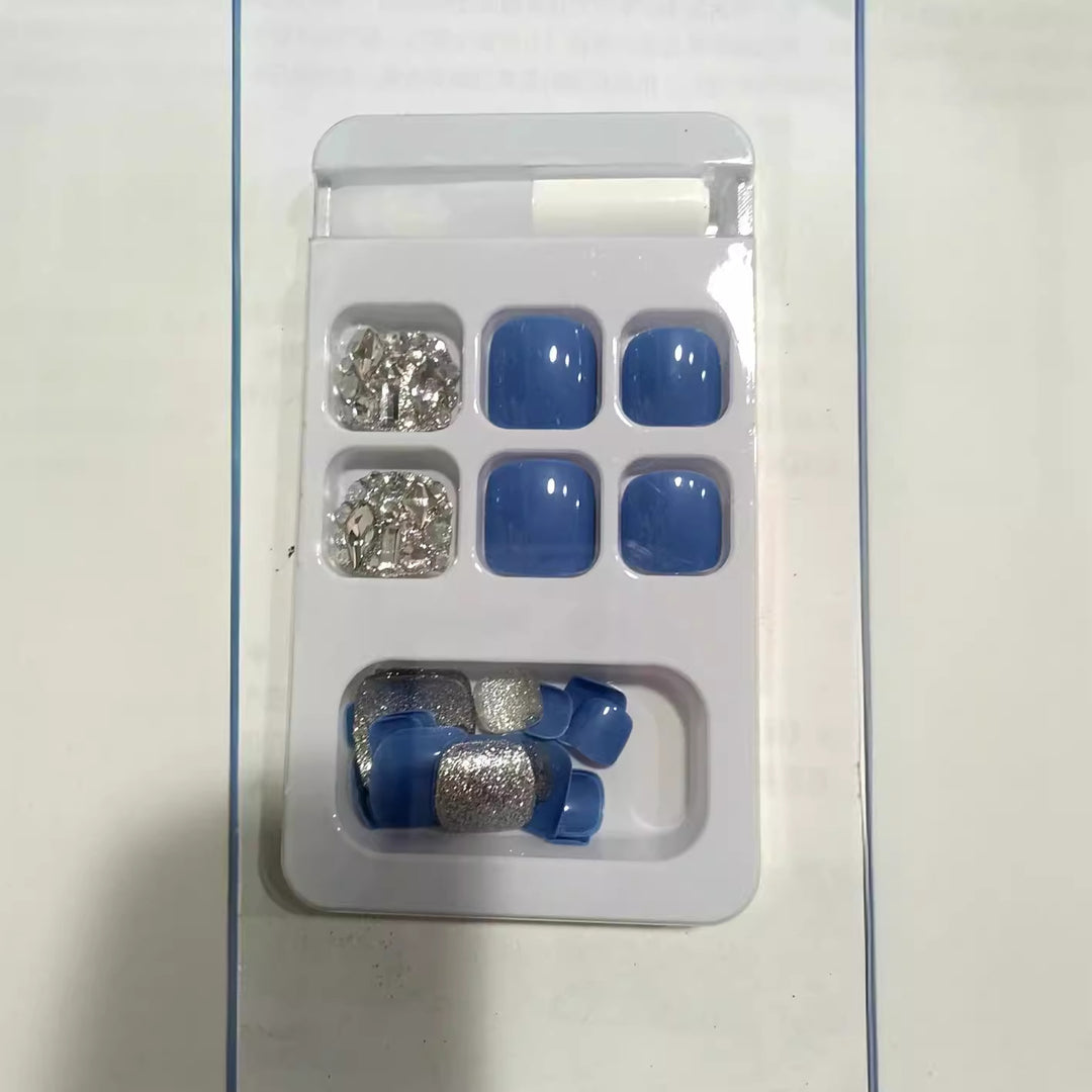 Decorative Press-On Nail Kit with Rhinestone Accents Kalsten