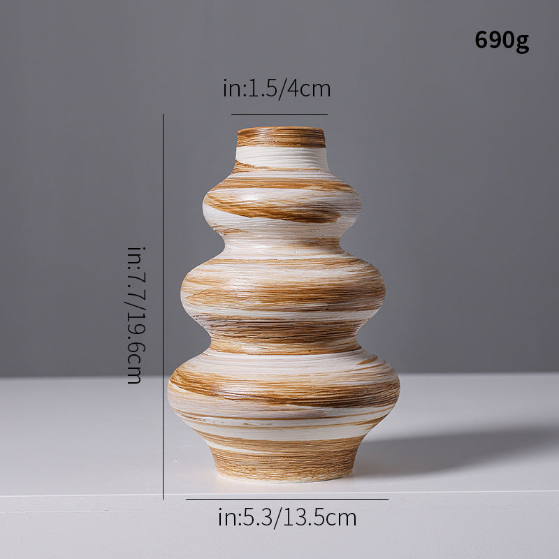 Artistic Spiral Design Ceramic Vase Kalsten
