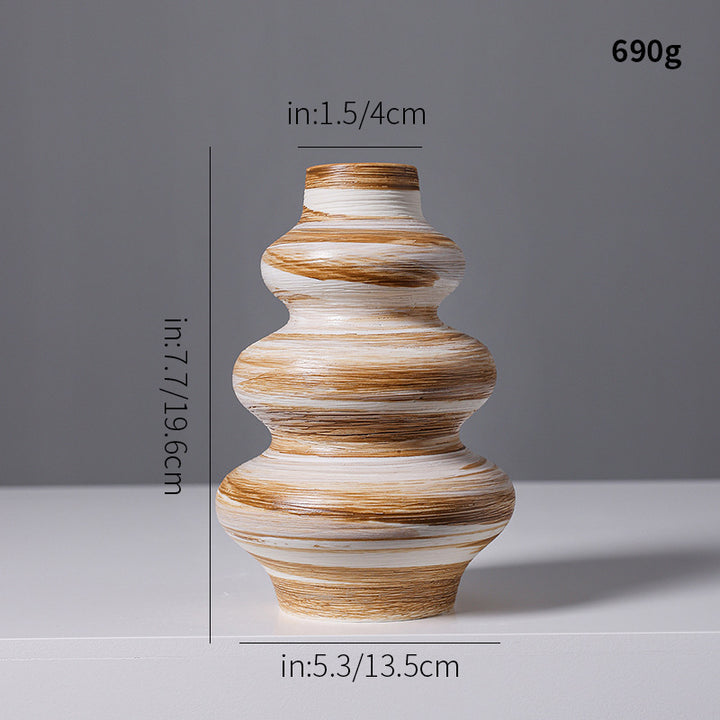 Artistic Spiral Design Ceramic Vase Kalsten