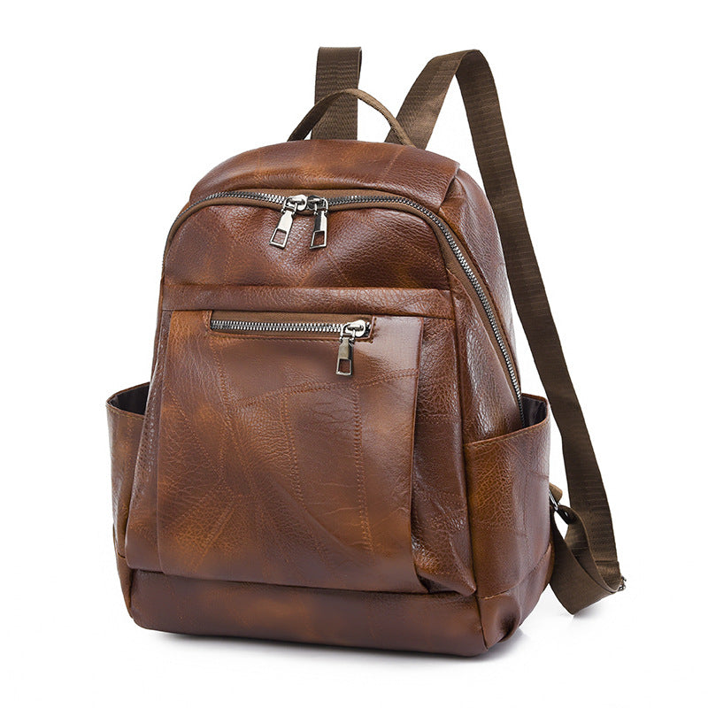 Luxurious Multi-Compartment Leather Backpack Kalsten