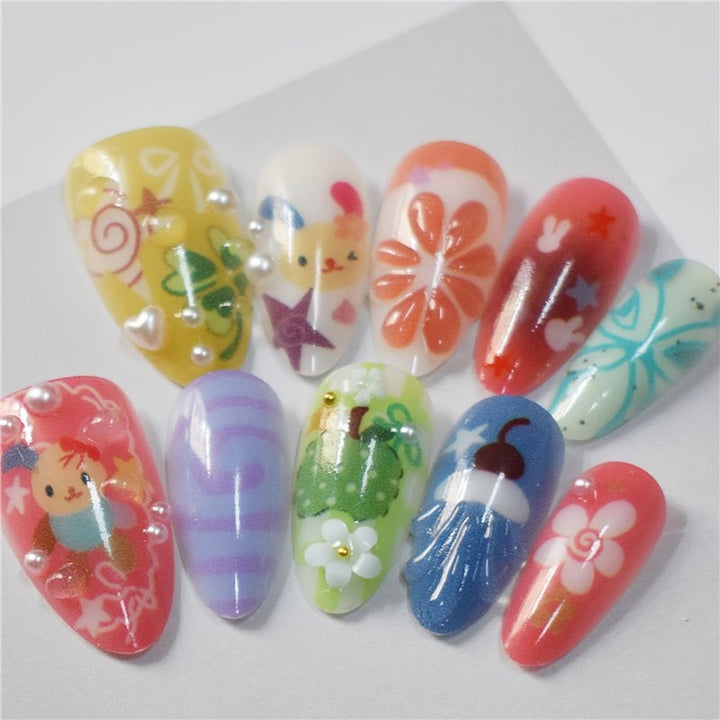 Playful Themed Press-On Nail Set Kalsten