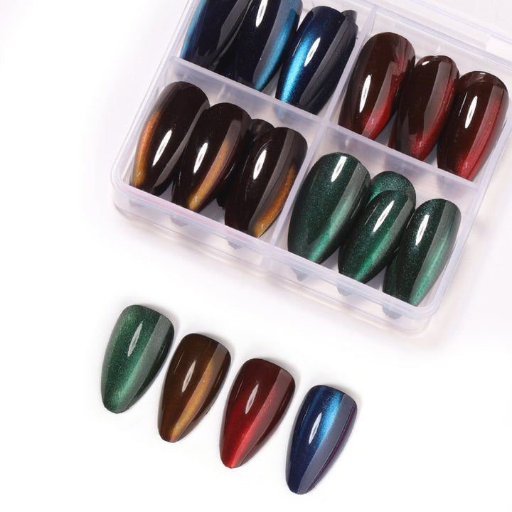 Elegant artificial nail set with high gloss and pointed design Kalsten