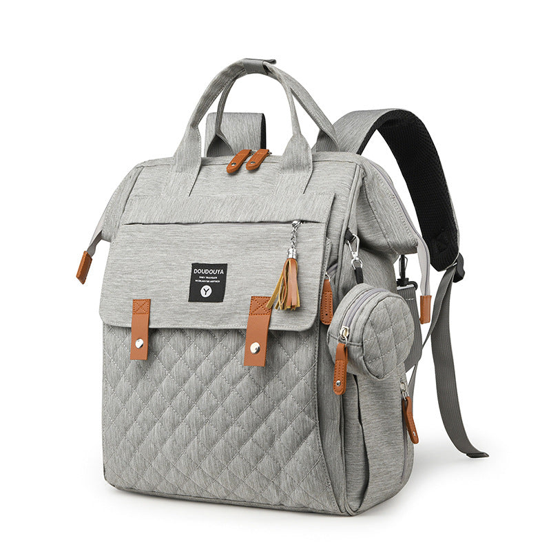 Multifunctional Quilted Diaper Backpack Kalsten