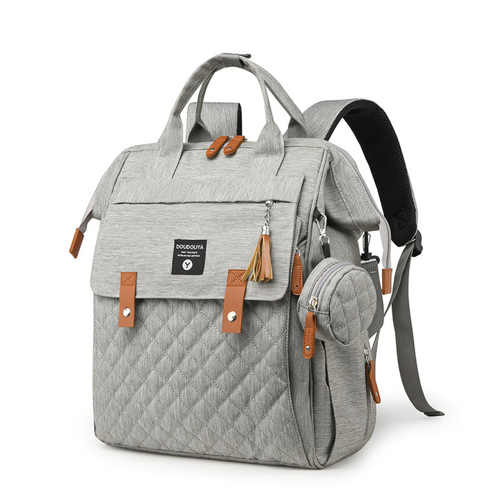 Multifunctional Quilted Diaper Backpack Kalsten