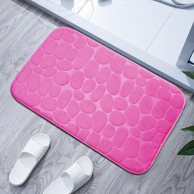 Plush Textured Bath Mat Kalsten
