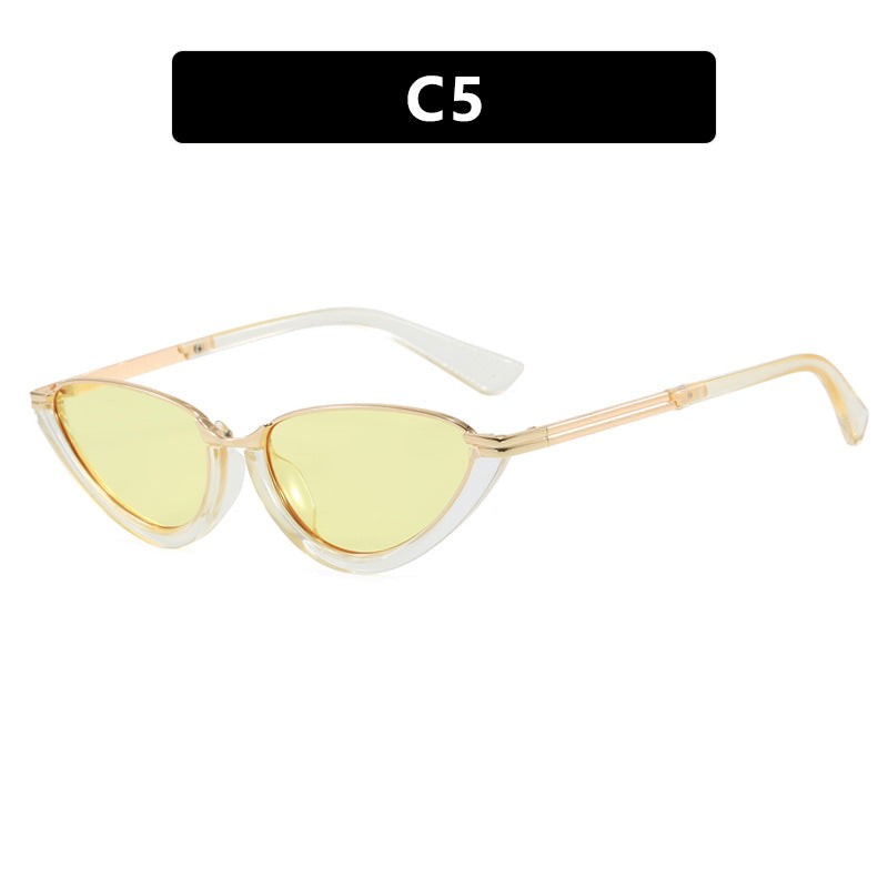 Women futuristic Cat-Eye sunglasses with golden accents Kalsten