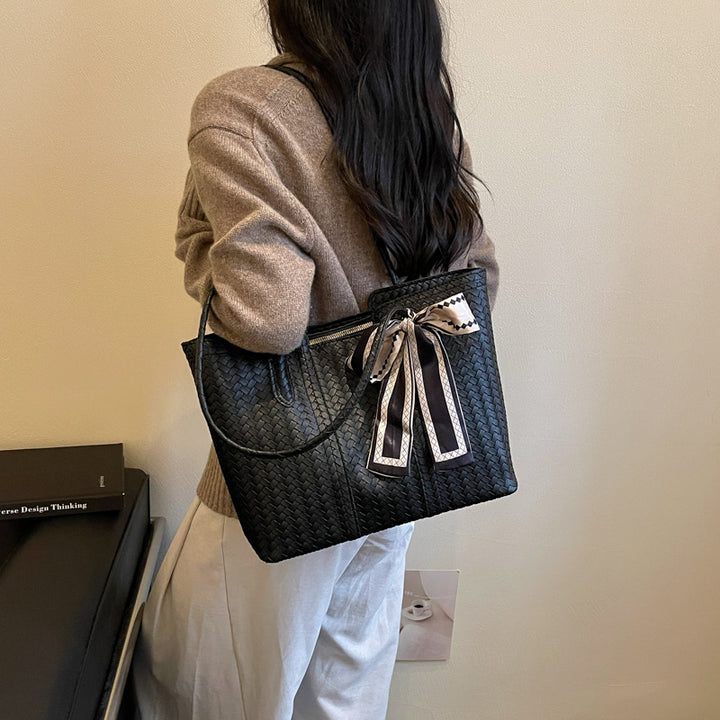 Woven Leather Tote Bag Kalsten