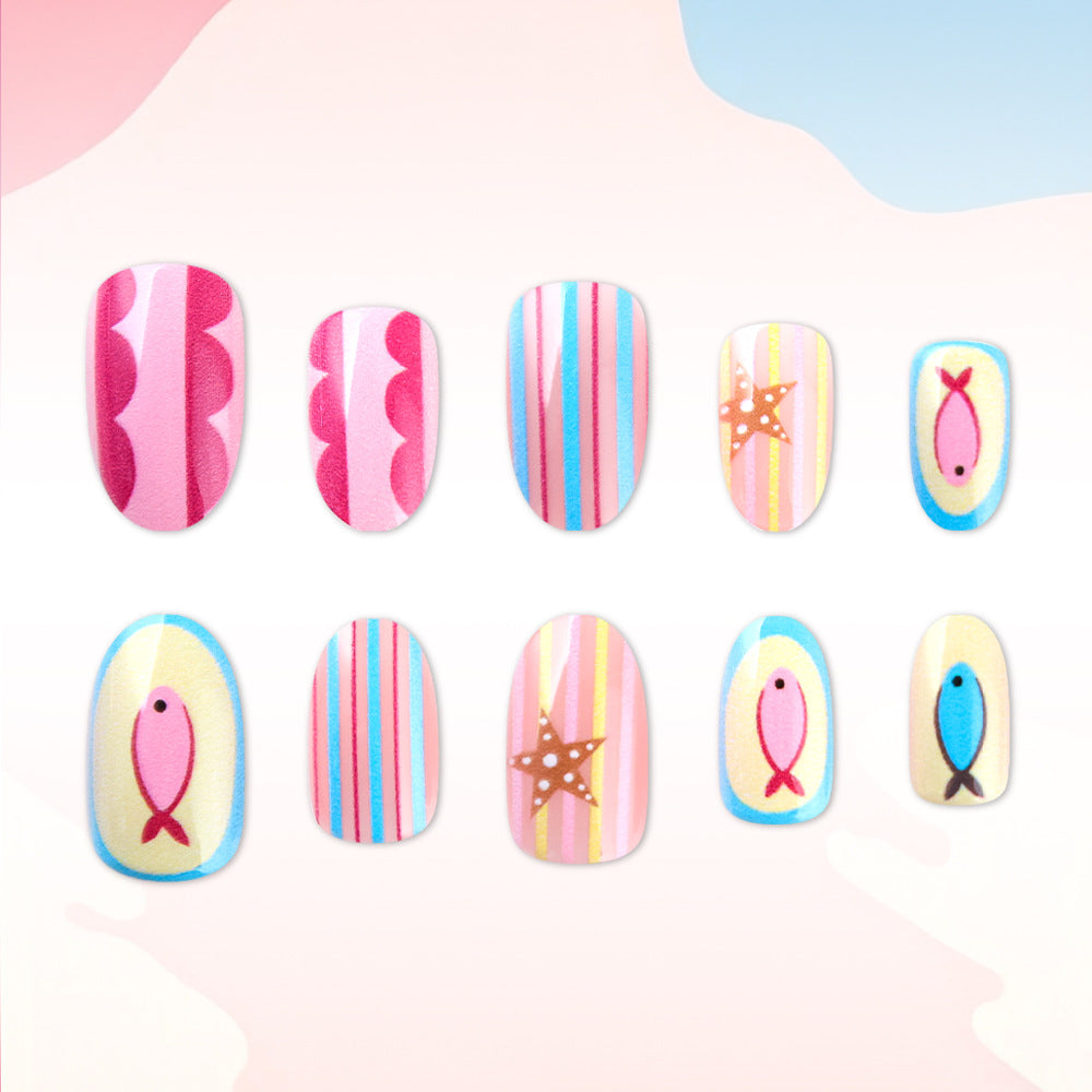 Creative Themed Press-On Nail Art Set Kalsten
