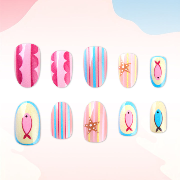 Creative Themed Press-On Nail Art Set Kalsten