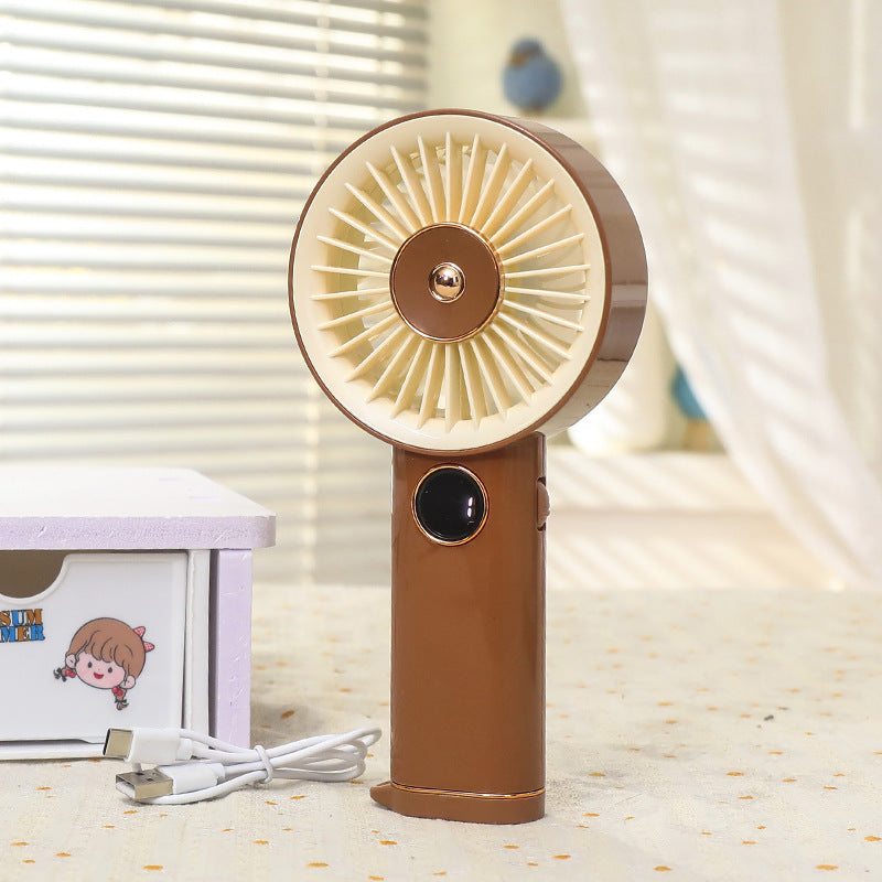 Women Portable Hand Fan with USB Charging Option and Intuitive Design Kalsten