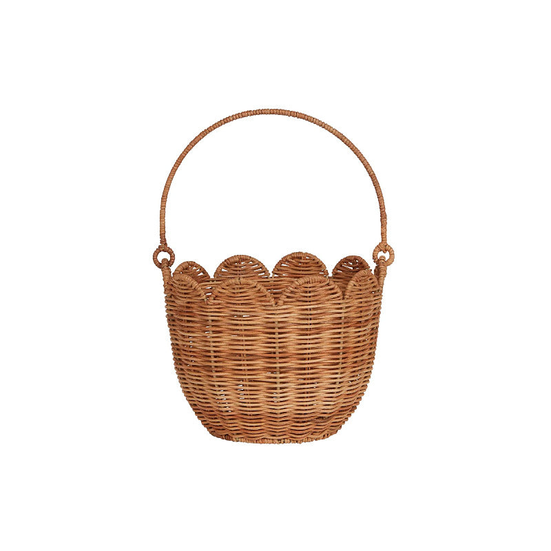 Scalloped Edge Woven Storage Basket Kalsten