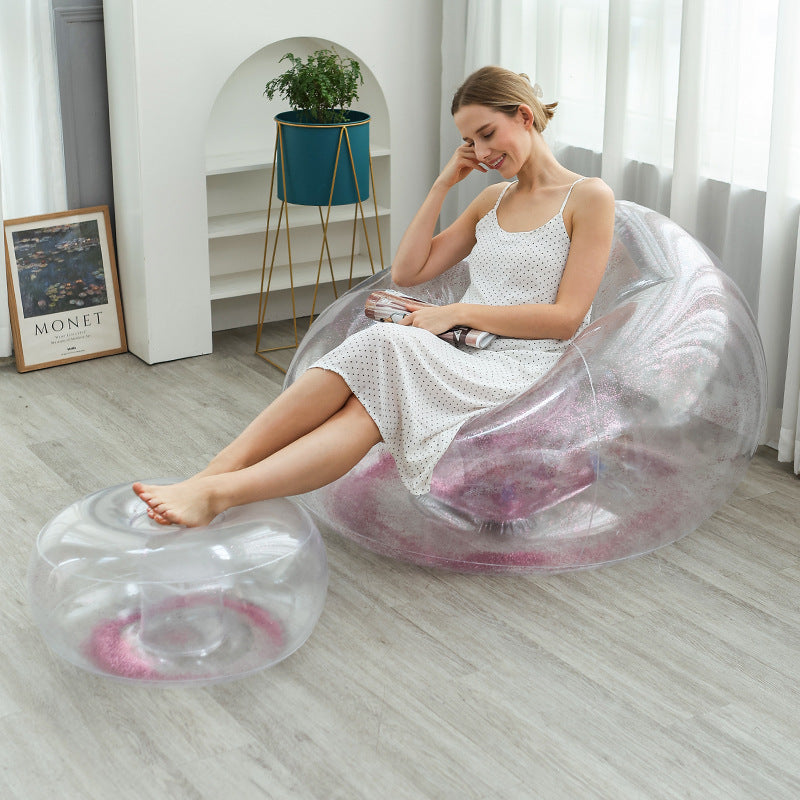 Ladies Inflatable Bean Bag with Glittering Design Kalsten
