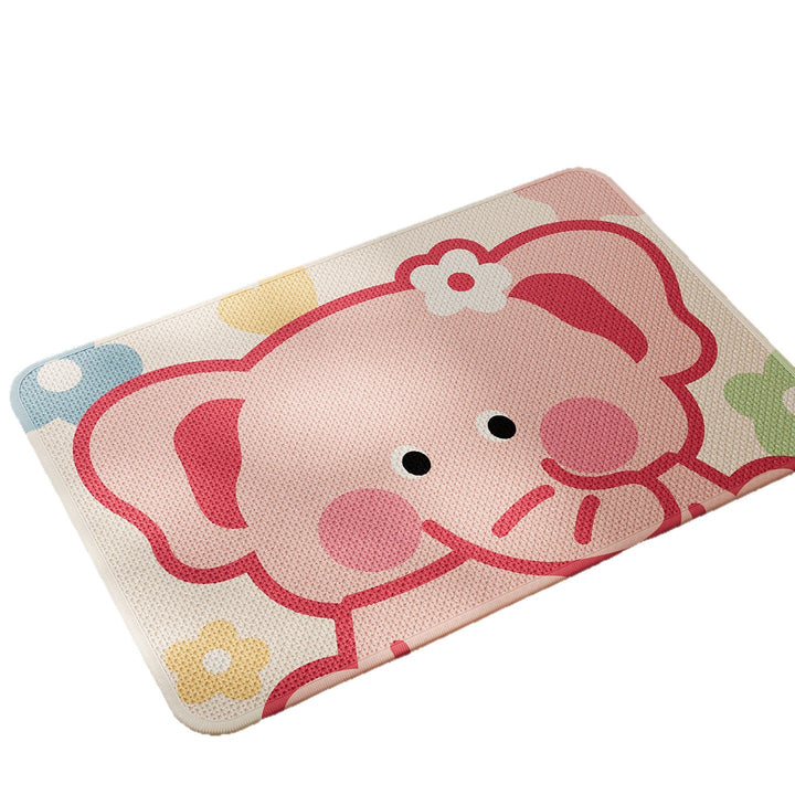 Decorative Cat-Themed Bath Mat Kalsten