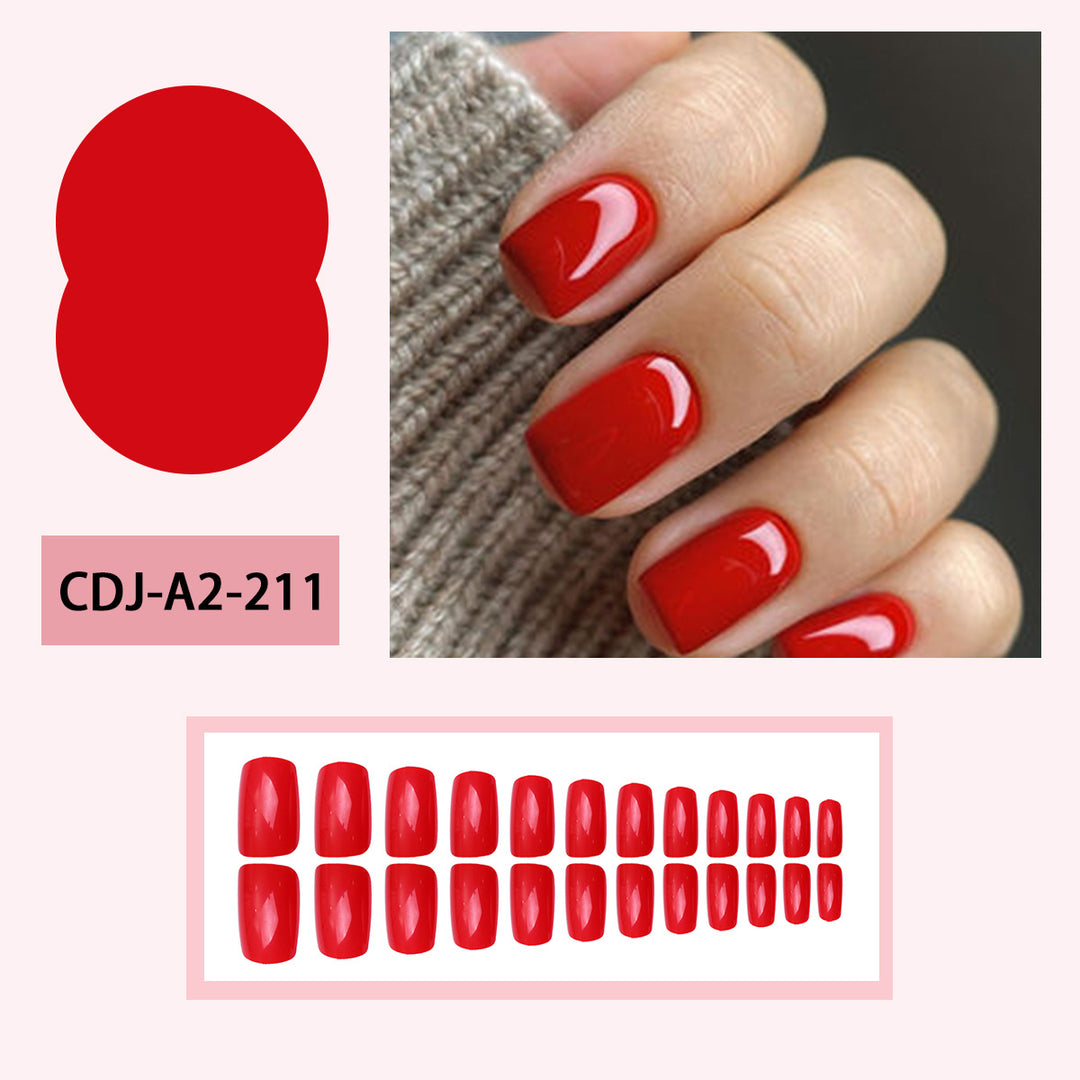 Premium Glossy Square Press-On Nails Kalsten