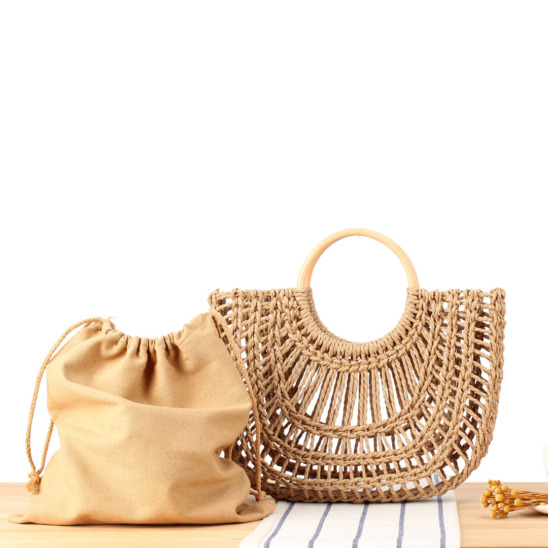 Handbag with Horizontal Braiding and Practical Inner Pouch Kalsten